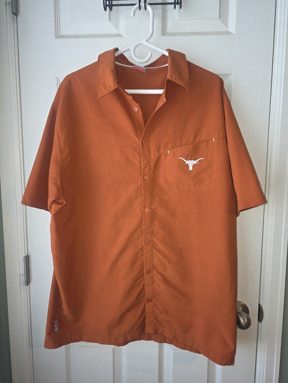 Mens Vintage Nike NCAA Texas Longhorns Short Sleeve Button Down Casual  SZXL